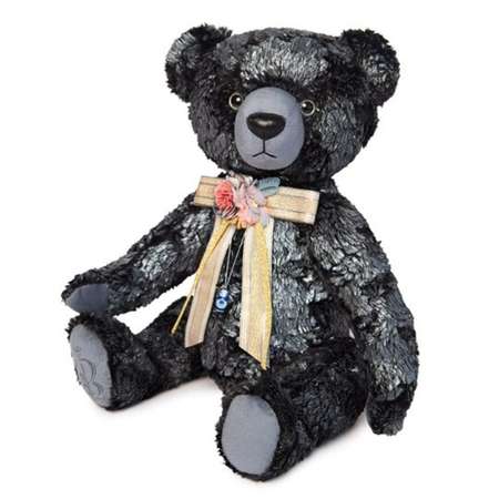 Мягкая игрушка BUDI BASA Медведь БернАрт серебряный металлик 34 см BB082