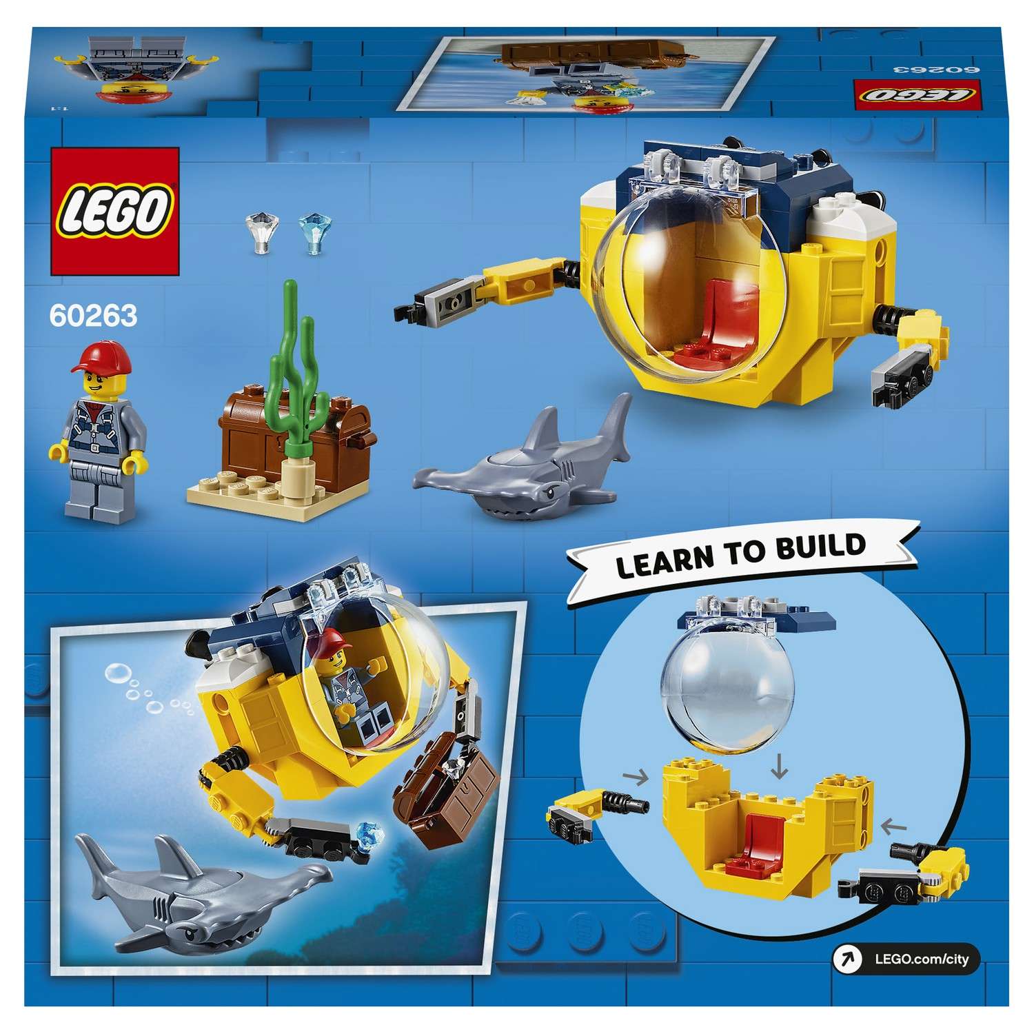 Конструктор LEGO City Мини-подлодка 60263 - фото 3