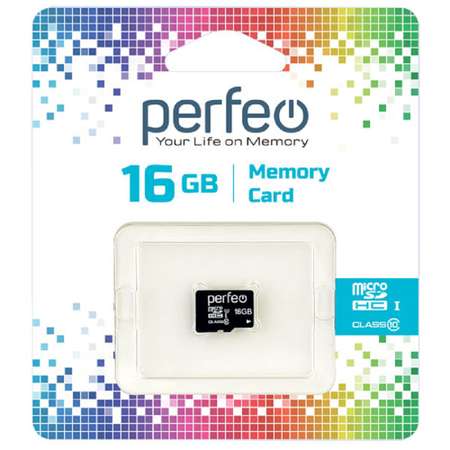 Карта памяти Perfeo microSD 16GB High-Capacity Class 10 без адаптера