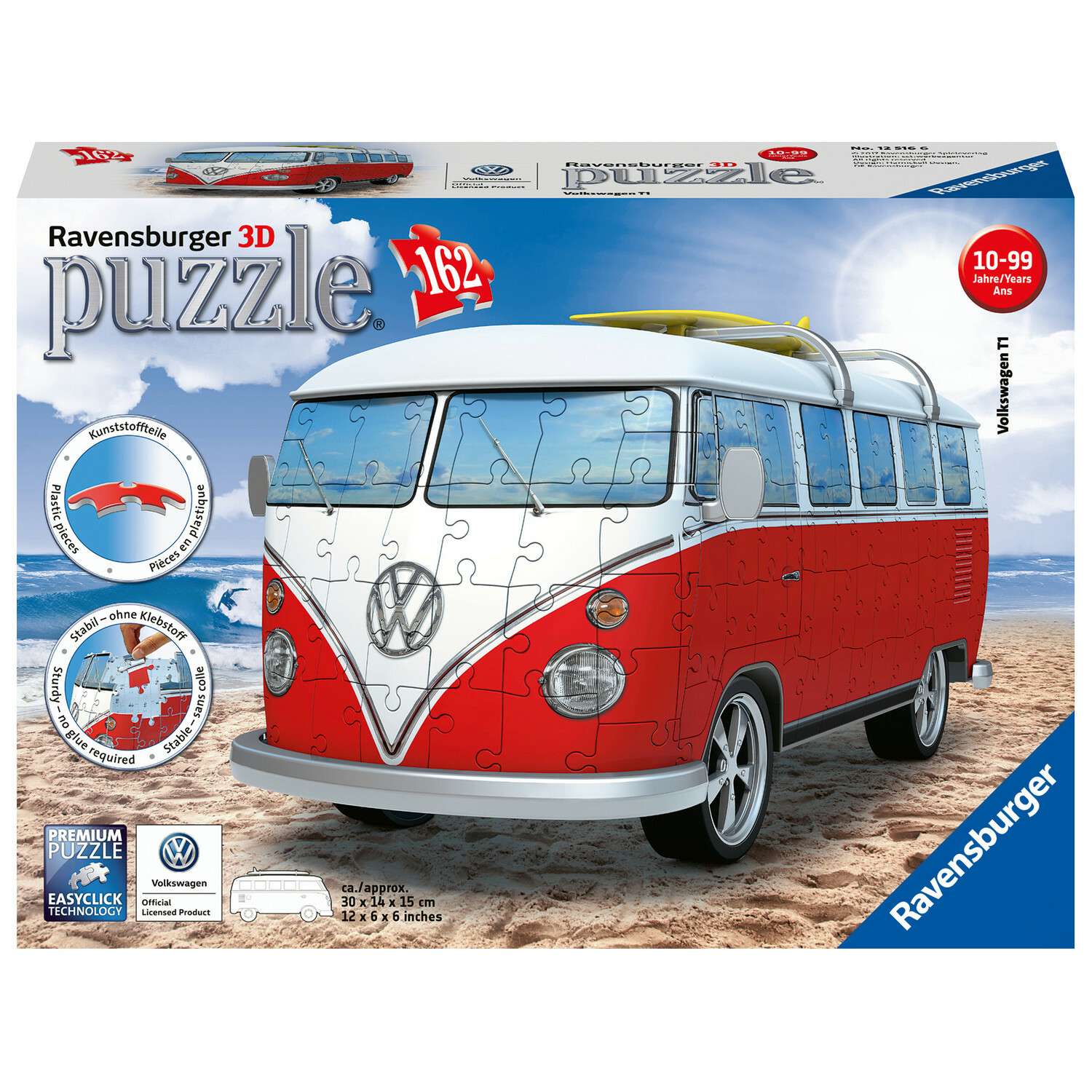 Пазл 3D Ravensburger VW Bus T1 162элементов 12516 - фото 1