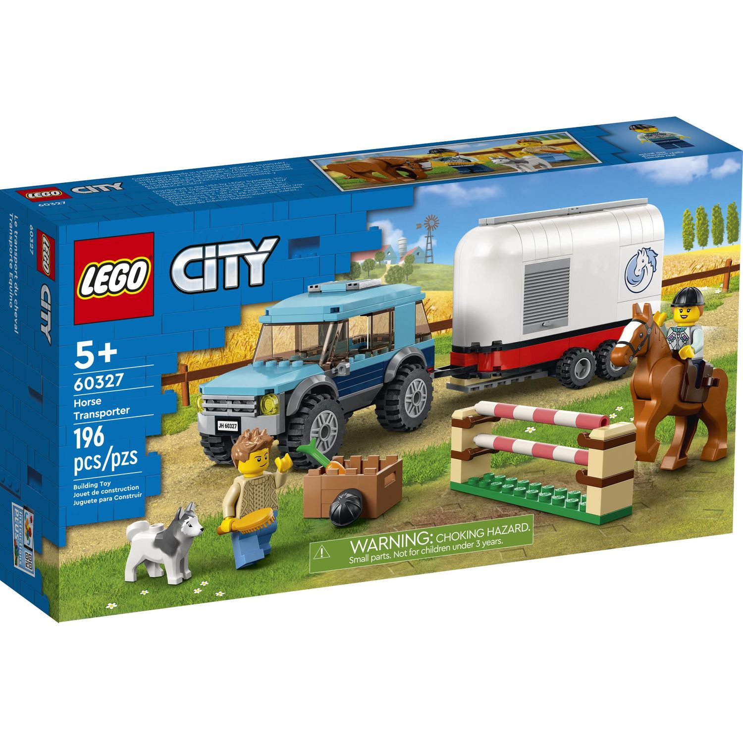 Конструктор LEGO City Машина с прицепом для лошади 60327 купить по цене  7999 ₽ в интернет-магазине Детский мир