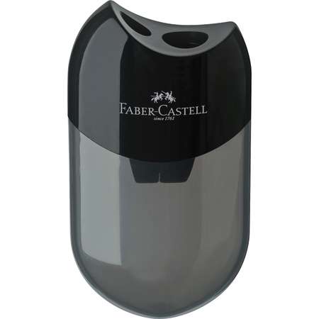 Точилка FABER CASTELL пластиковая 2 отверстия черная
