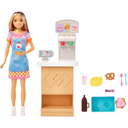 Набор игровой Barbie Моя первая работа закусочная с аксессуарами HKD79