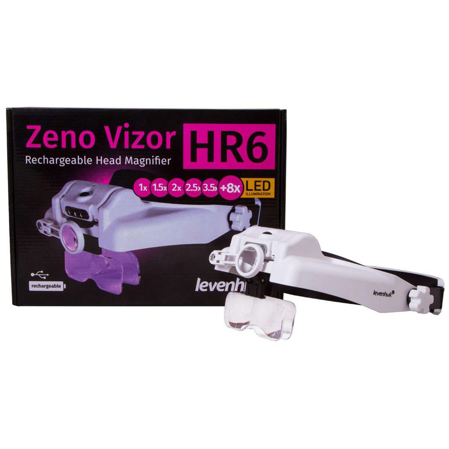 Лупа налобная Levenhuk Zeno Vizor HR6 с аккумулятором - фото 10