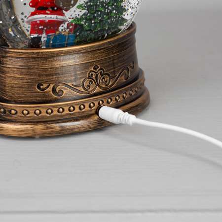 Светодиодная фигура Sima-Land «Дед Мороз у ёлки» батарейки не в комплекте USB свечение тёплое белое
