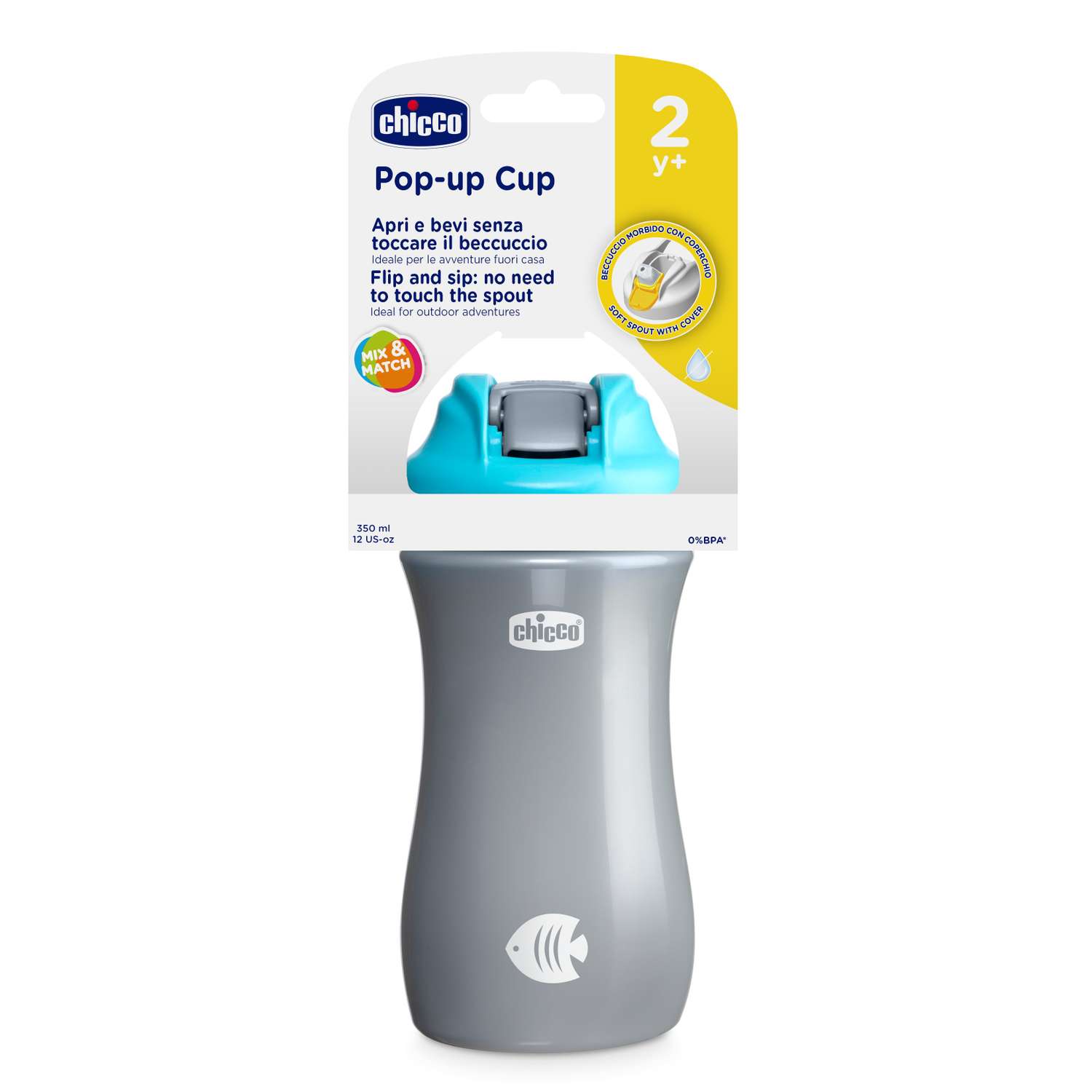 Поильник Chicco Pop-Up Cup для детей от 2 лет для мальчика - фото 10