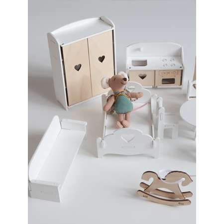 Аксессуар для кукол LittleWoodHome диван, качели, кровать, кухня, шкаф, стул, люлька, кукольный интерьер
