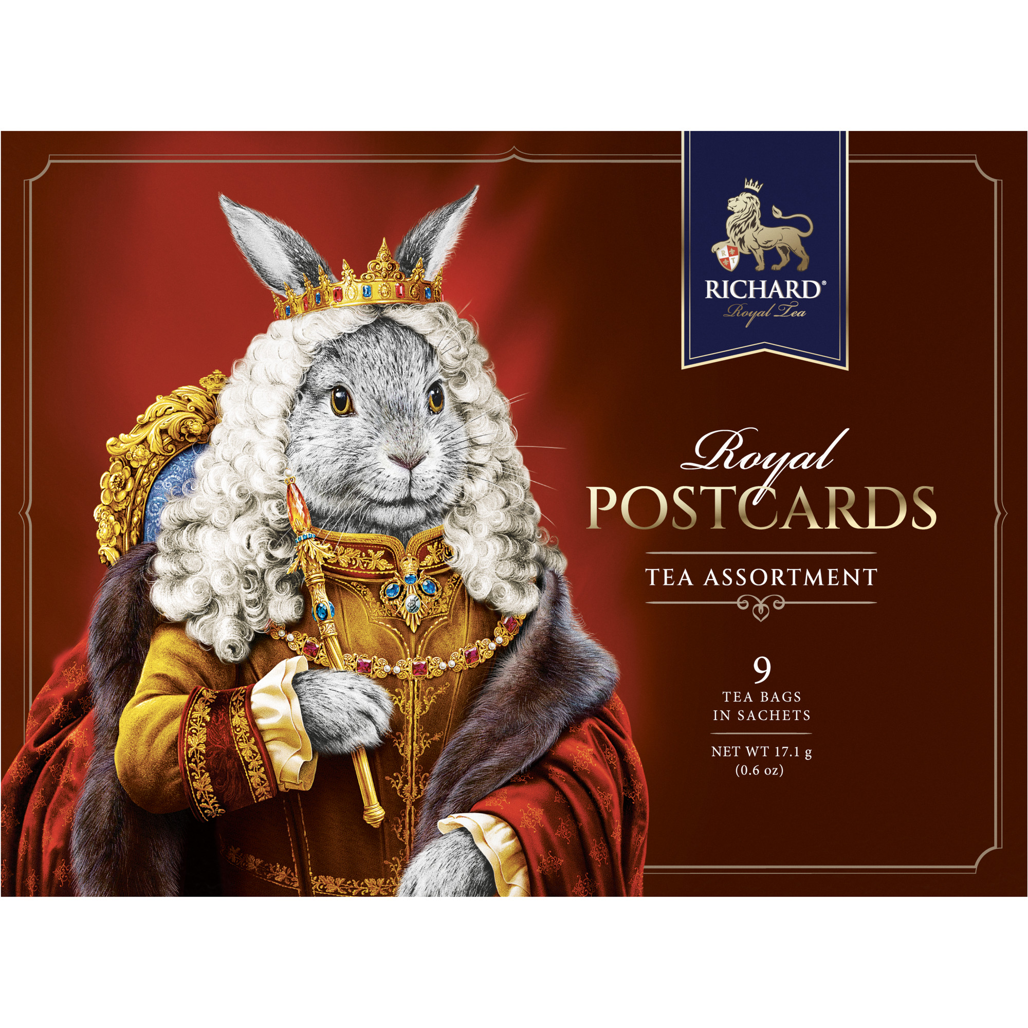 Чайное ассорти Richard Royal Postcards tea assortment к новому году король 9 пакетиков - фото 1