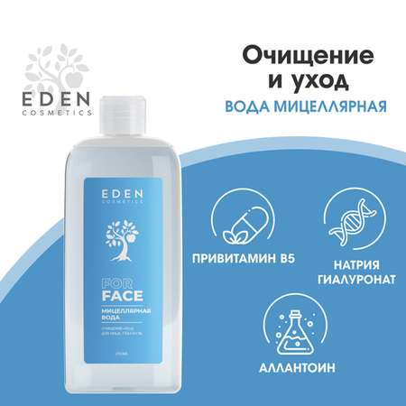Мицелярная вода EDEN для снятия макияжа для всех типов кожи 250 мл
