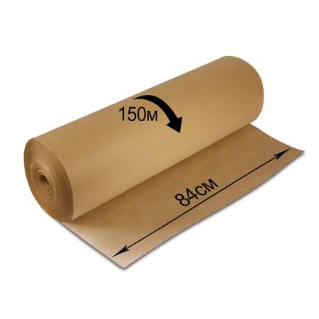 Крафт-бумага Brauberg в рулоне упаковочная 840 мм x 150 м плотность 78 г/м2 Марка А