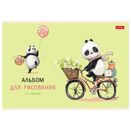 Альбом для рисования Hatber Funny panda А4 20л 74446