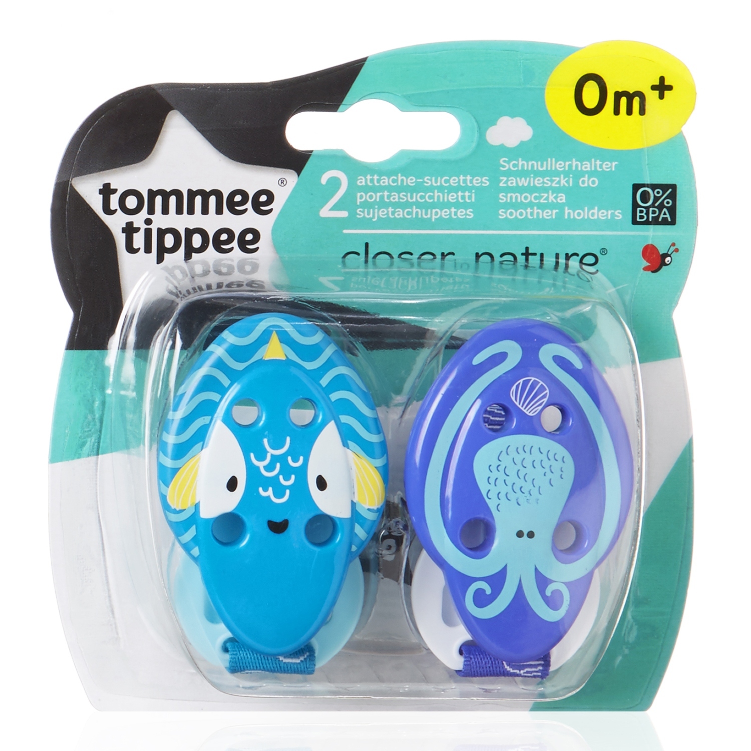 Держатели для пустышек Tommee tippee Морские обитатели 2 шт - фото 2