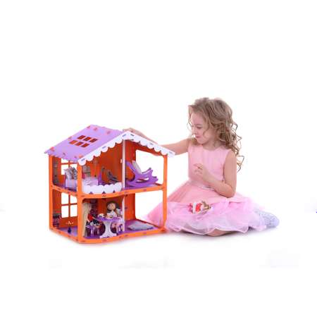 Домик для кукол Krasatoys Анжелика с мебелью 5 предметов 000254