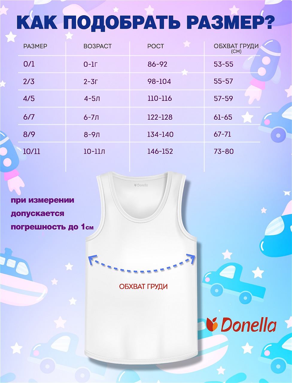 Майка 5 шт Donella 7771LY-22 - фото 5