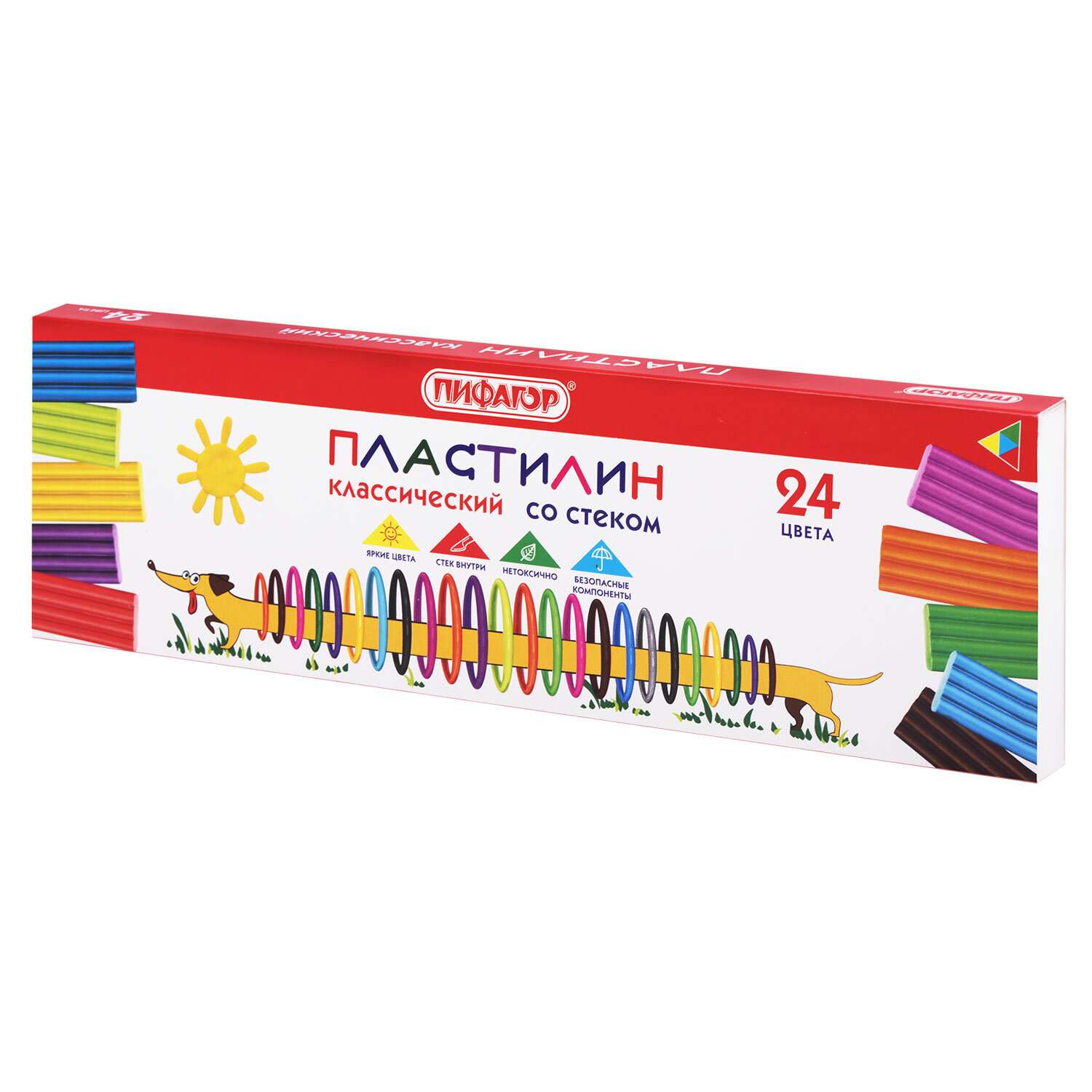 Пластилин Пифагор классический для детей 24 цвета - фото 6