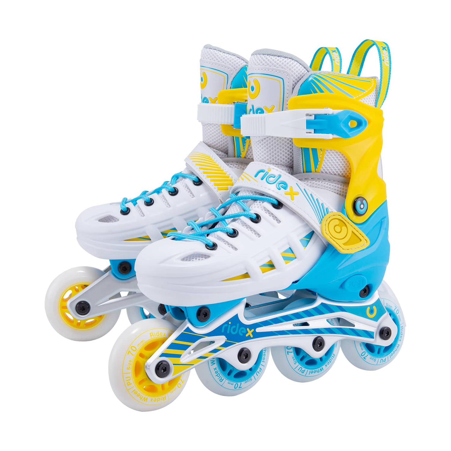 Ролики раздвижные RIDEX Inline skates Twist Yellow plastic S - фото 5