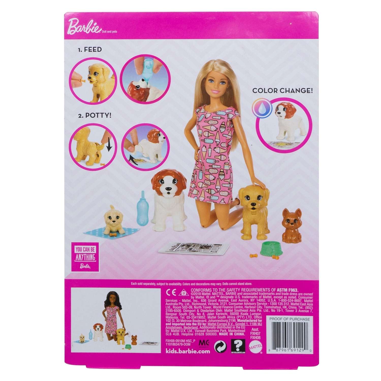 Кукла Barbie и щенки FXH08 FXH08 - фото 4