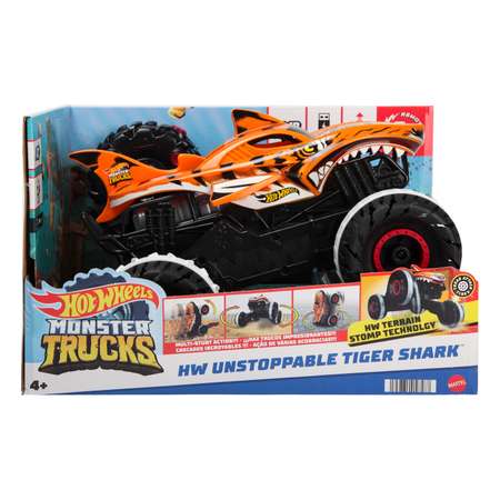 Машина Hot Wheels РУ 1:15 Monster Trucks Tiger Shark USB