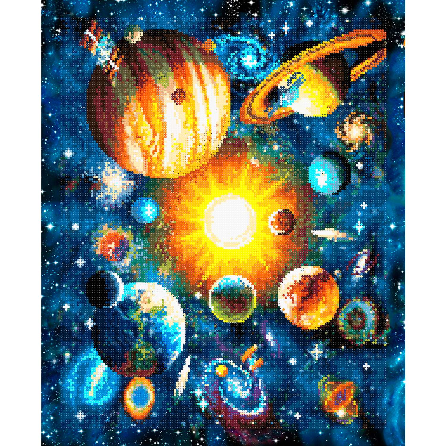Алмазная мозаика Art on Canvas Космос холст на подрамнике 40х50 см - фото 2