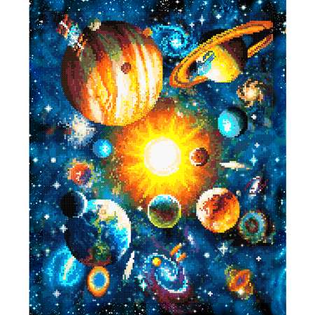 Алмазная мозаика Art on Canvas Космос холст на подрамнике 40х50 см