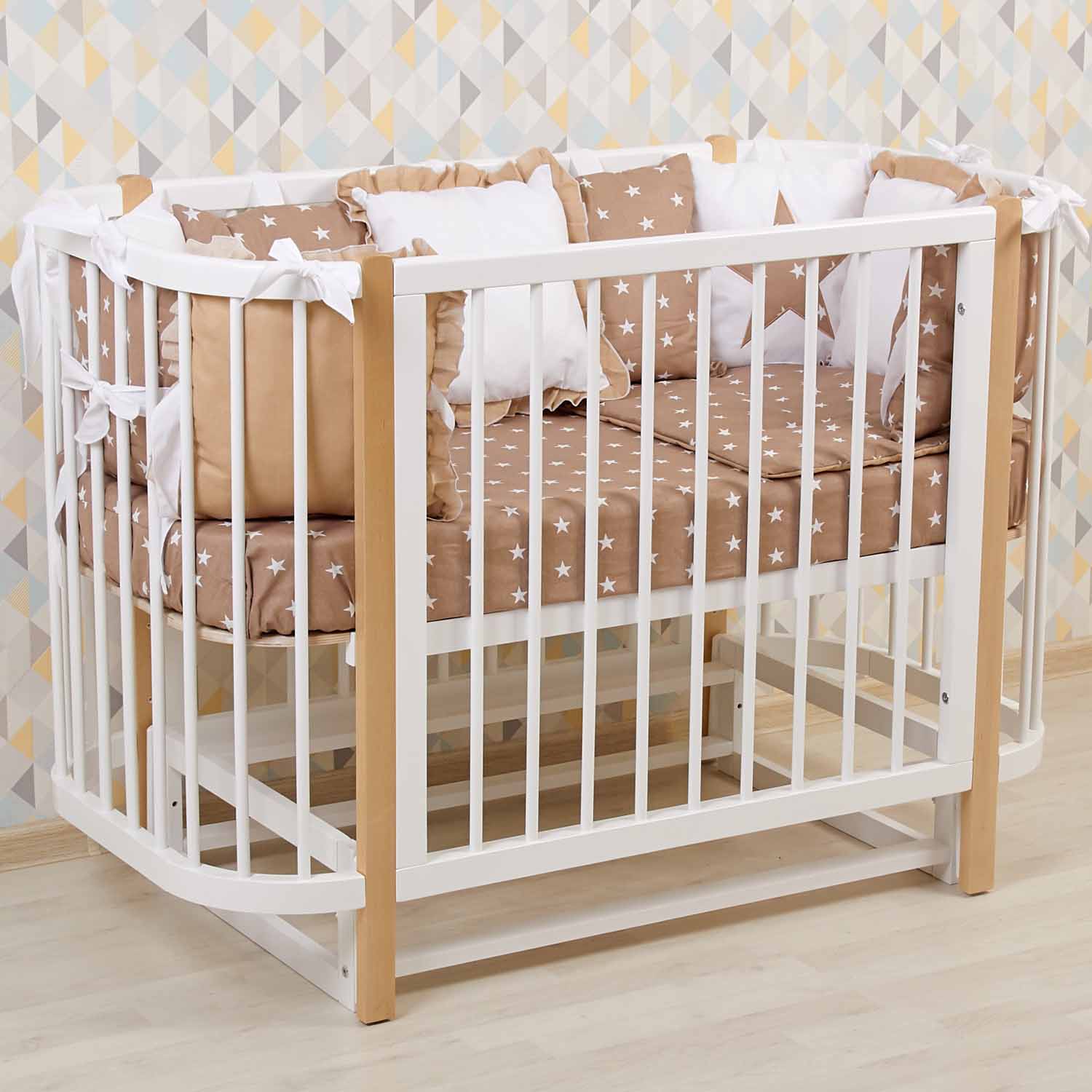 Кровать детская Polini kids Simple 350 Белый-Натуральный - фото 32