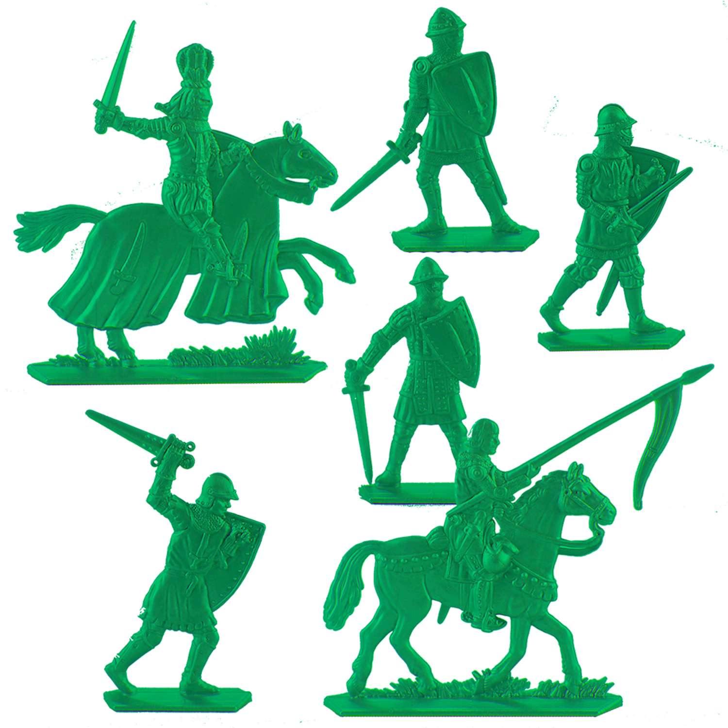 Набор солдатиков Воины и Битвы Барон Хлодомир и его люди цвет зеленый - фото 1