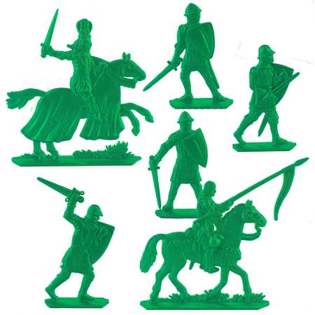 Набор солдатиков Воины и Битвы Барон Хлодомир и его люди цвет зеленый