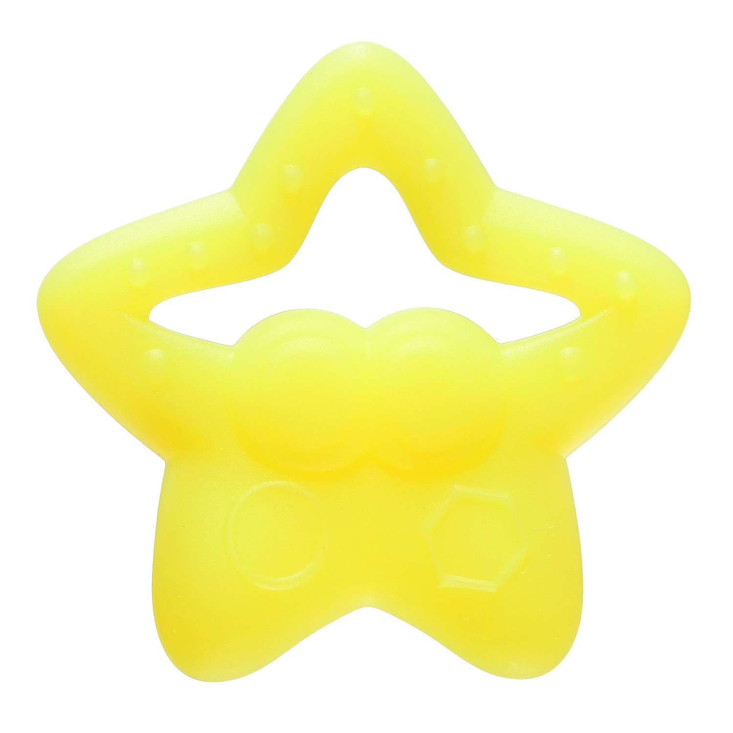 Прорезыватель Uviton силиконовый Star с рельефной поверхностью желтый - фото 2