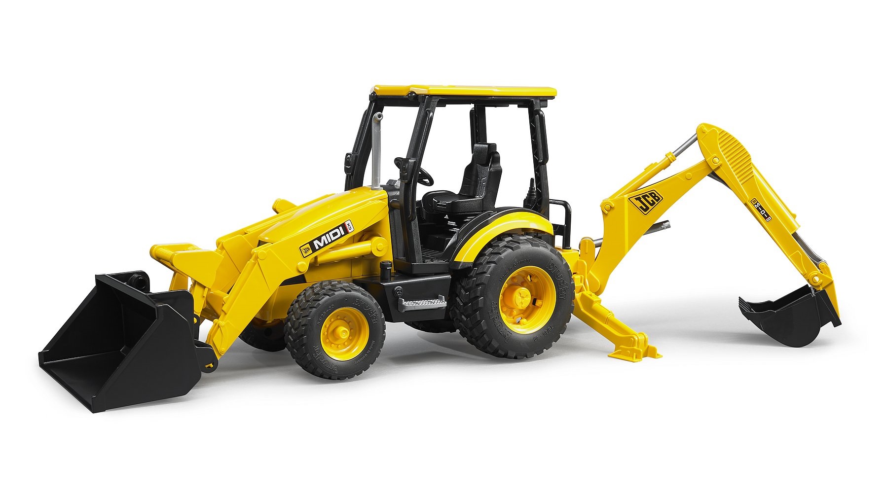 Автомобиль BRUDER Экскаватор-погрузчик колёсный JCB MIDI CX купить по цене  4508 ₽ в интернет-магазине Детский мир