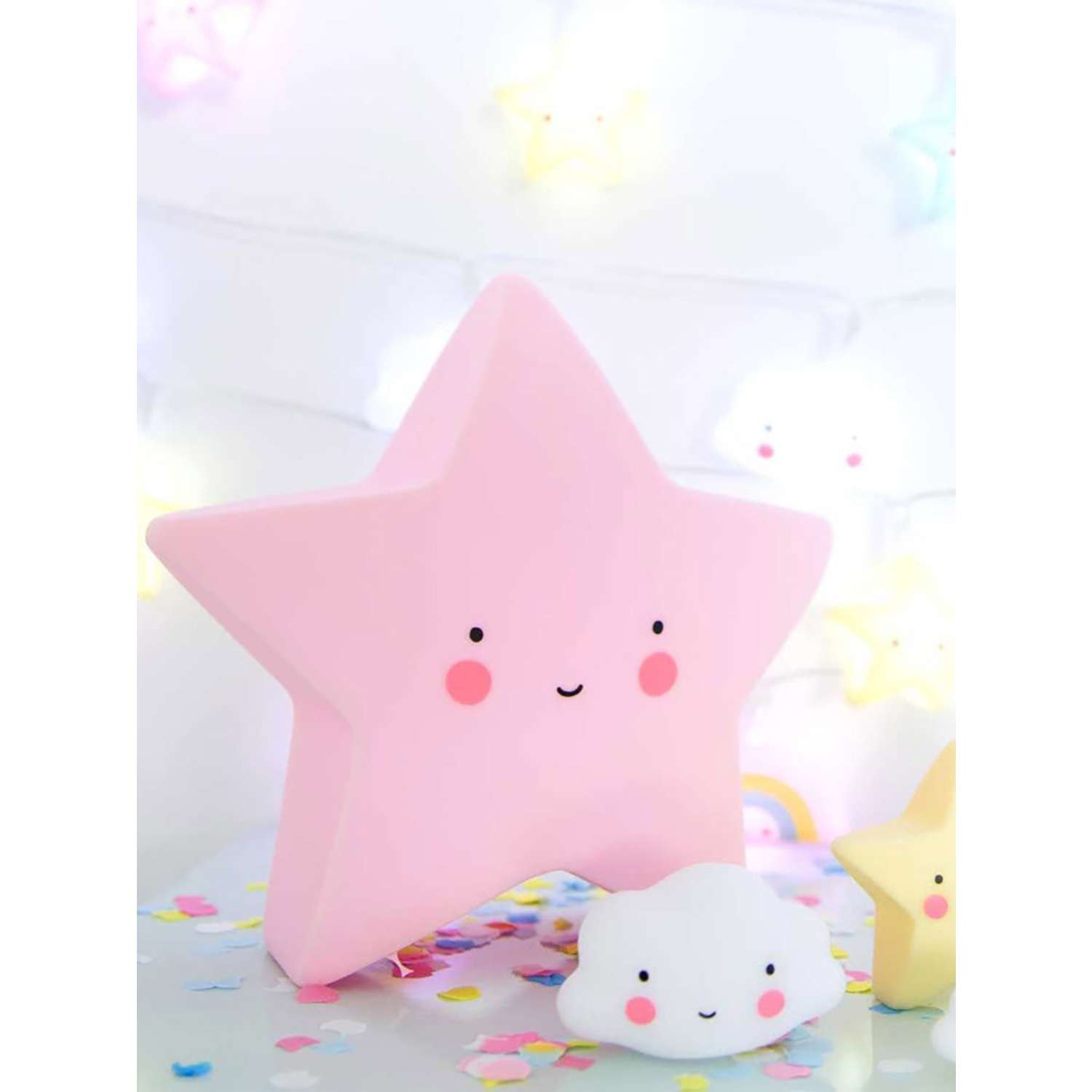 Лампа настольная светодиодная LATS ночник детский звезда розовая - фото 8