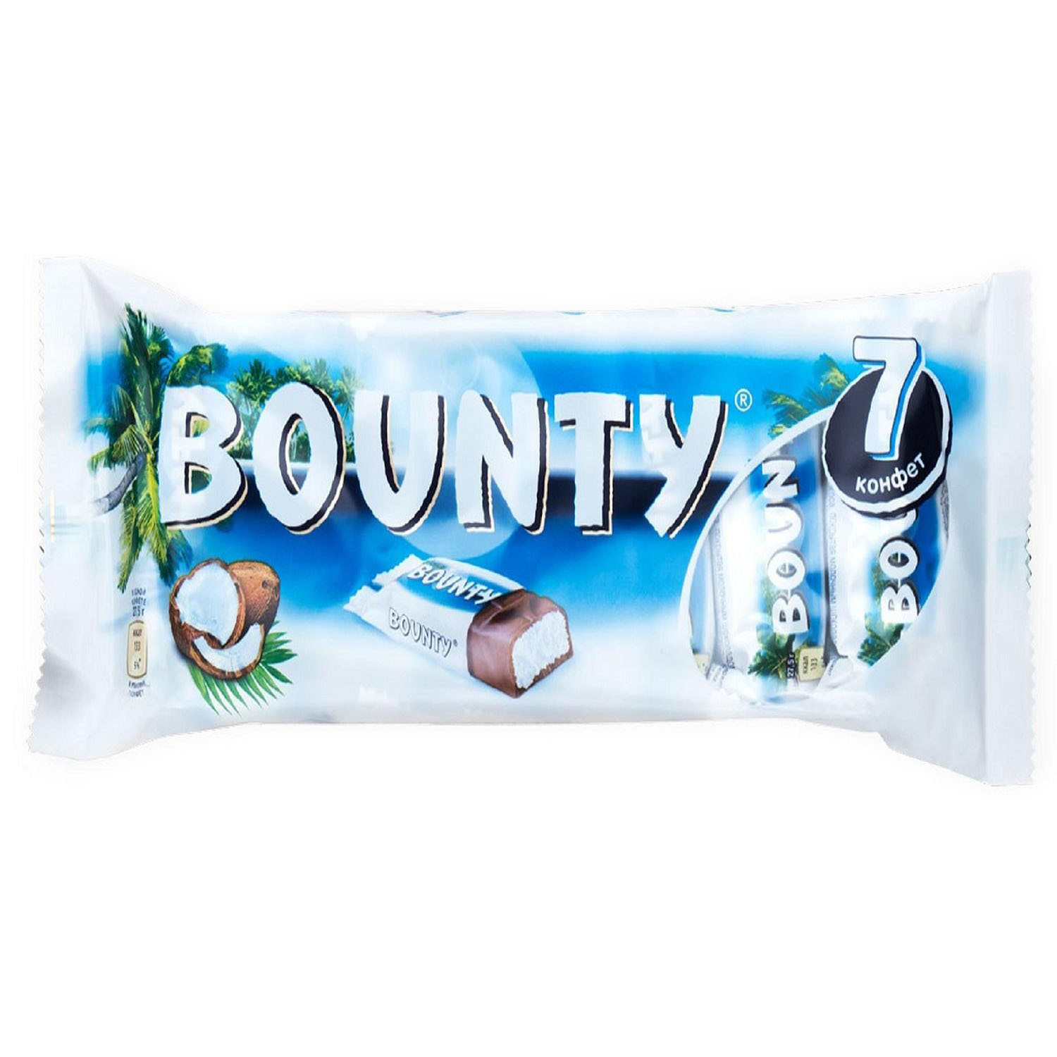 Батончик шоколадный BOUNTY 7*27.5г - фото 1