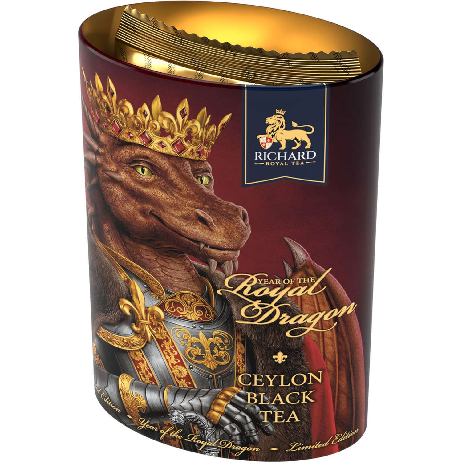 Чай подарочный Richard Year of the Royal Dragon Король чёрн лист круп 80г жесть - фото 4