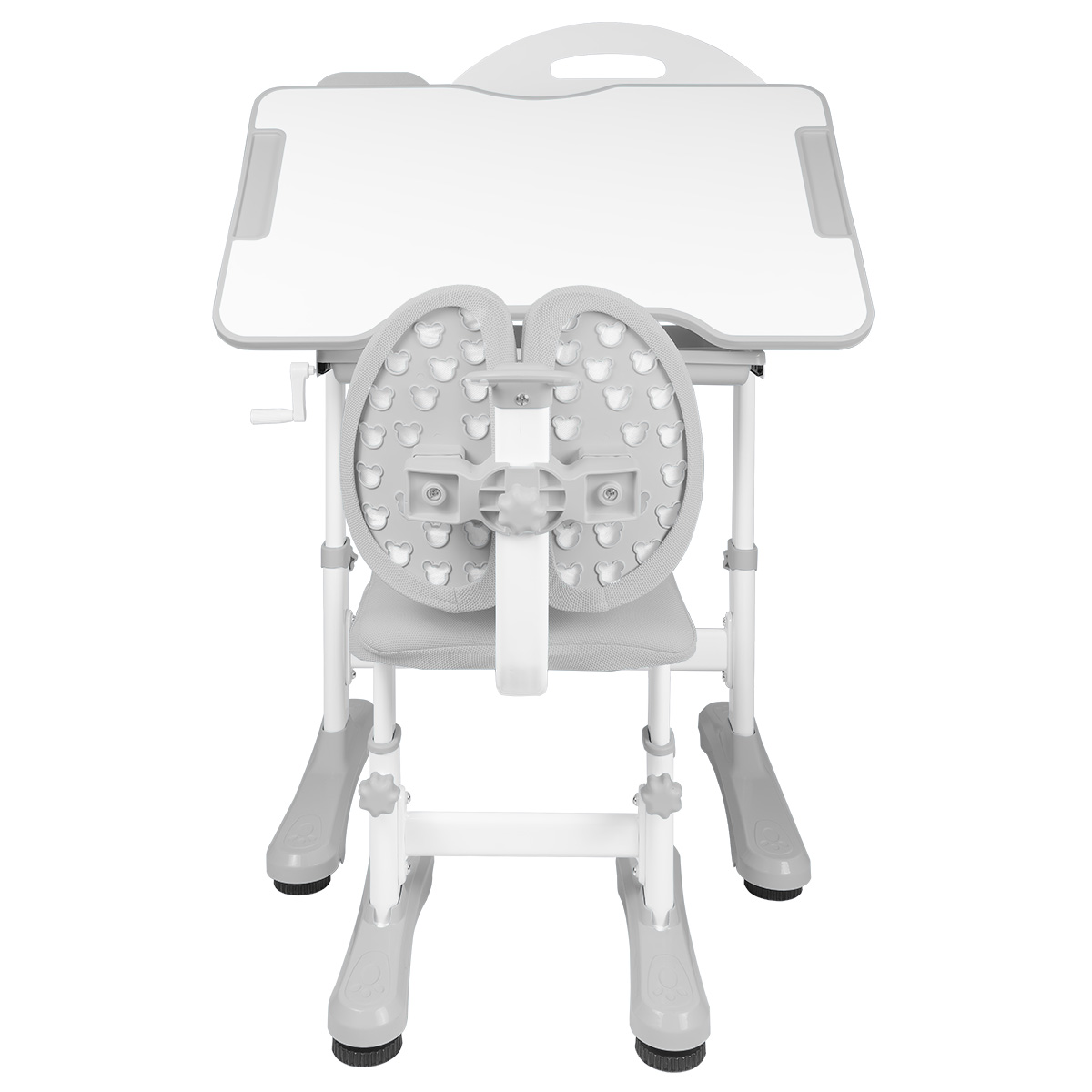 Комплект парта + стул Anatomica Fiona белый/серый - фото 7