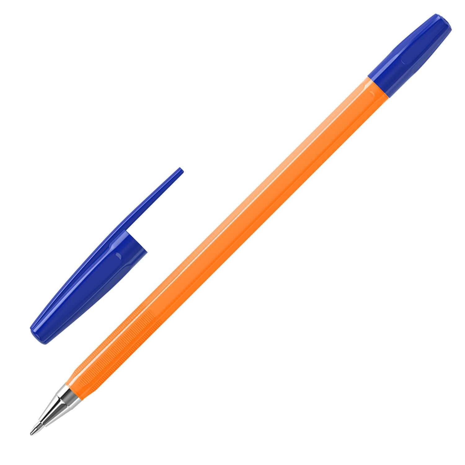 Ручки шариковые Brauberg набор 10 штук синие - фото 6