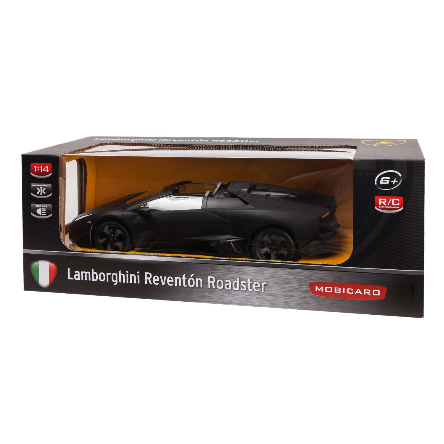 Машинка Mobicaro РУ 1:14 Lamborghini Reventon Черная YS249592-B - фото 2