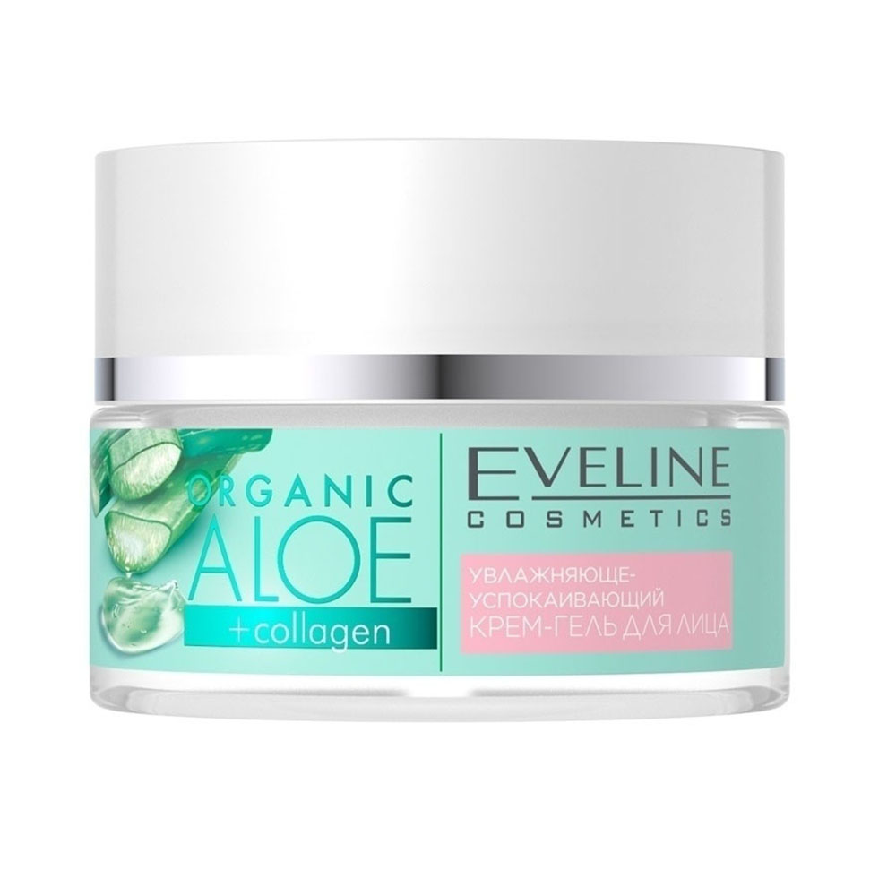 Крем для лица EVELINE Увлажняюще-успокаивающий ORGANIC ALOE+COLLAGEN 50мл - фото 4