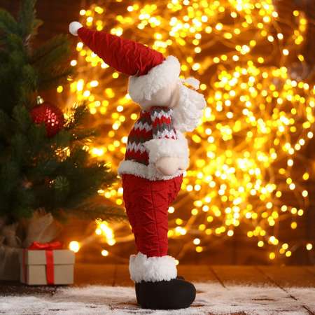 Мягкая игрушка Зимнее волшебство «Дед Мороз-пузатик» 12х40 см красный