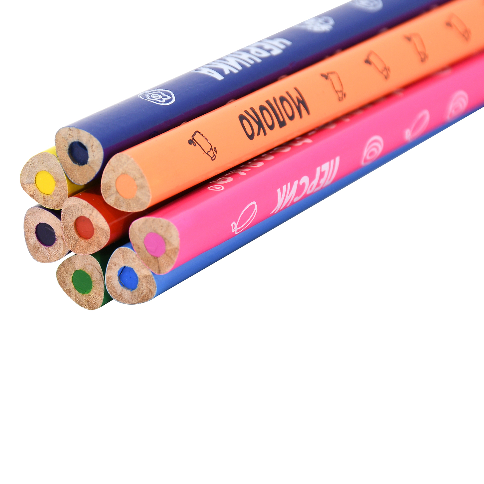 Набор цветных карандашей Каляка-Маляка супермягкий грифель 12цветов КТКМ12А - фото 4