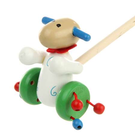 Игрушка-каталка Фабрика Фантазий деревянная на палочке Овечка