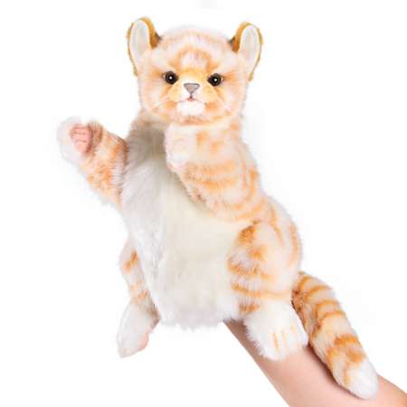 Реалистичная мягкая игрушка Hansa Рыжий кот игрушка на руку 30 см