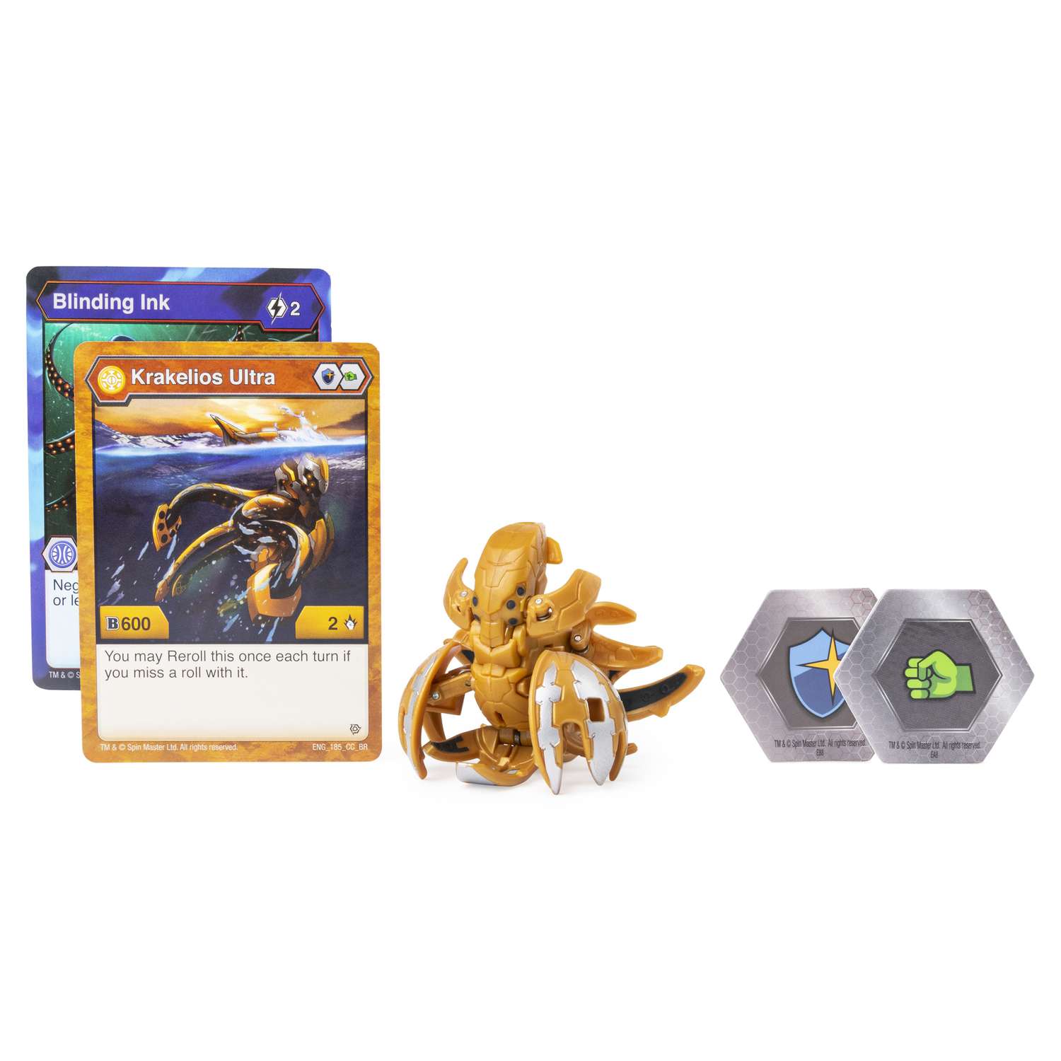 Фигурка-трансформер Bakugan Ультра Kraken Gold 6045146/20109041 - фото 1