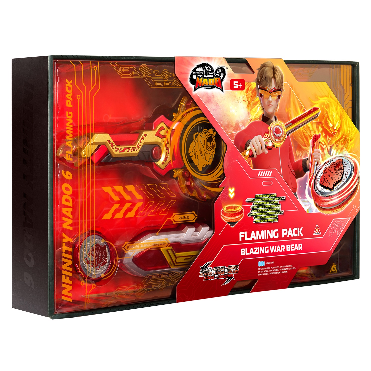 Игровой набор Infinity Nado Волчок Flaming Pack Blaz - фото 3