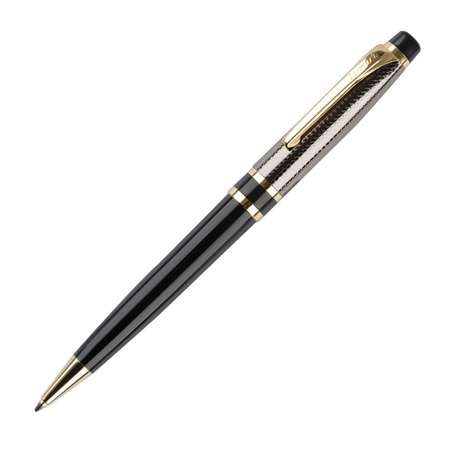 Ручка шариковая LUXOR Futura синяя корпус черный золото поворотный механизм футляр
