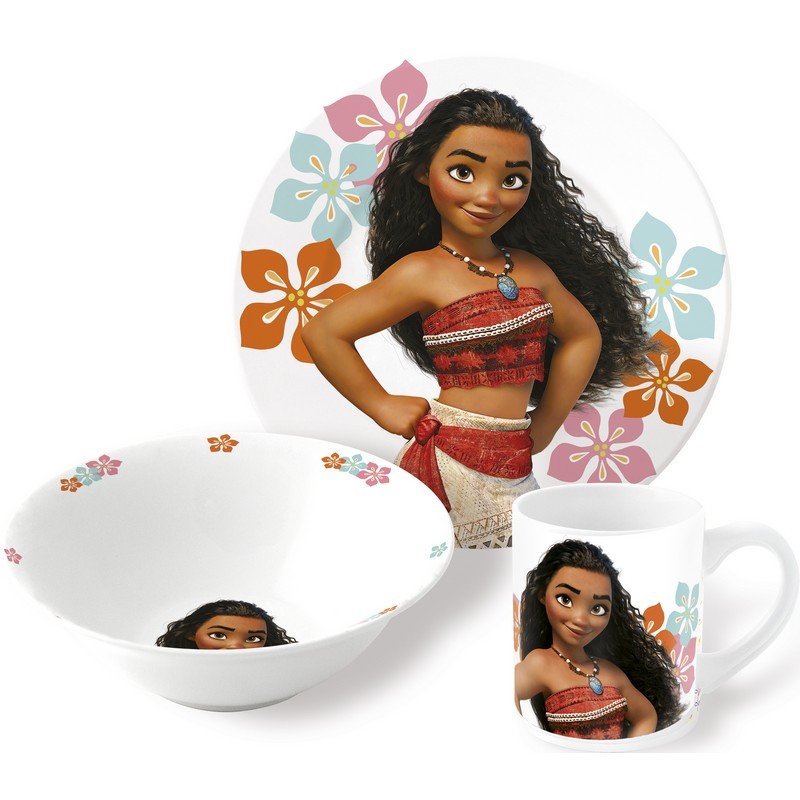 Набор керамической посуды STOR в подарочной упаковке Snack Set Moana Vaiana (3 шт.) - фото 1