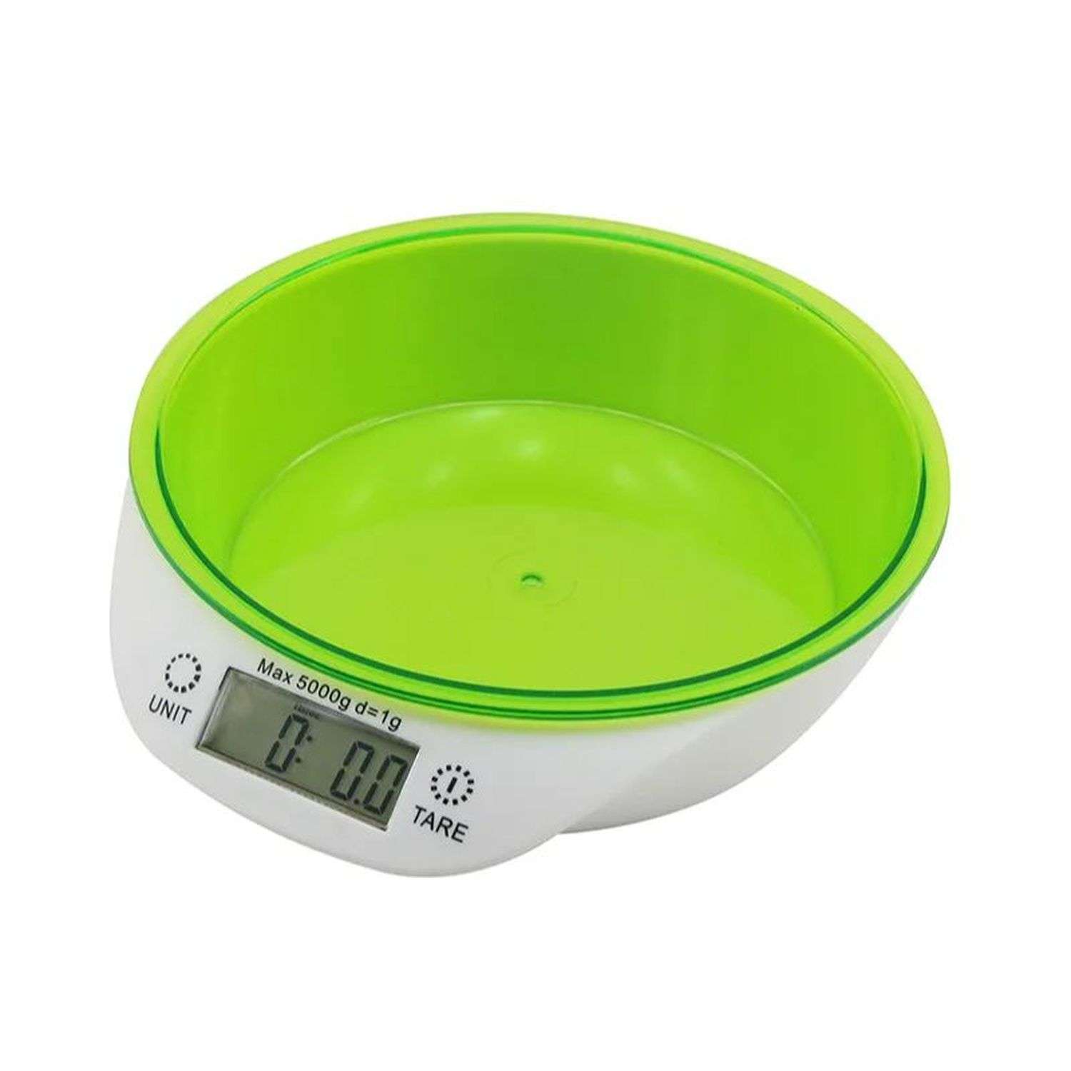 Кухонные весы Uniglodis электронные с чашей зеленые - фото 1