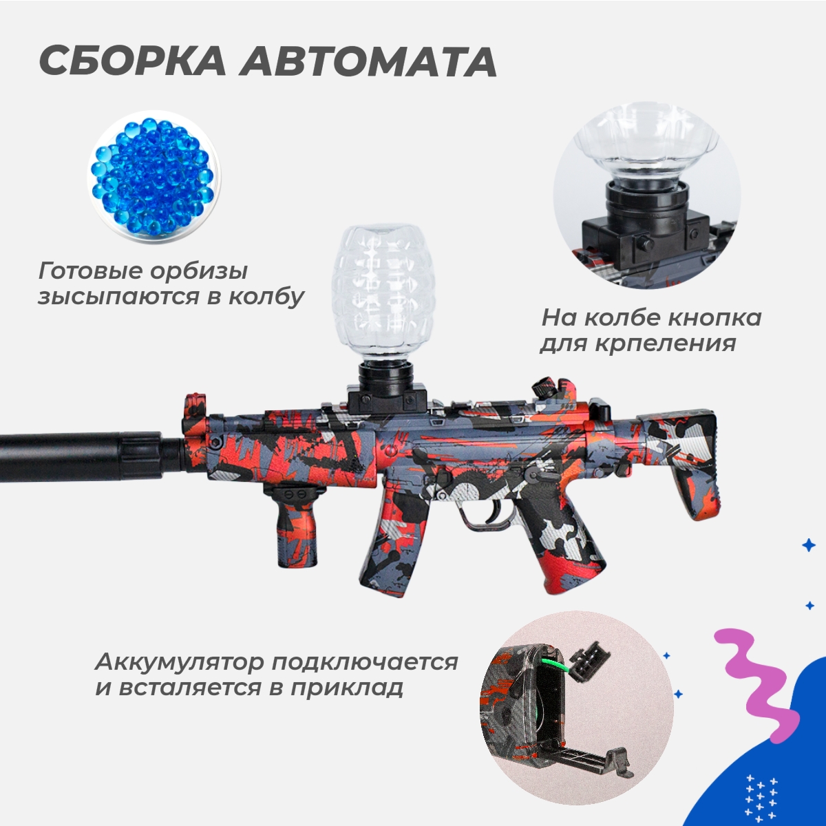 Игрушечный автомат Story Game MP5 купить по цене 2450 ₽ в интернет-магазине  Детский мир