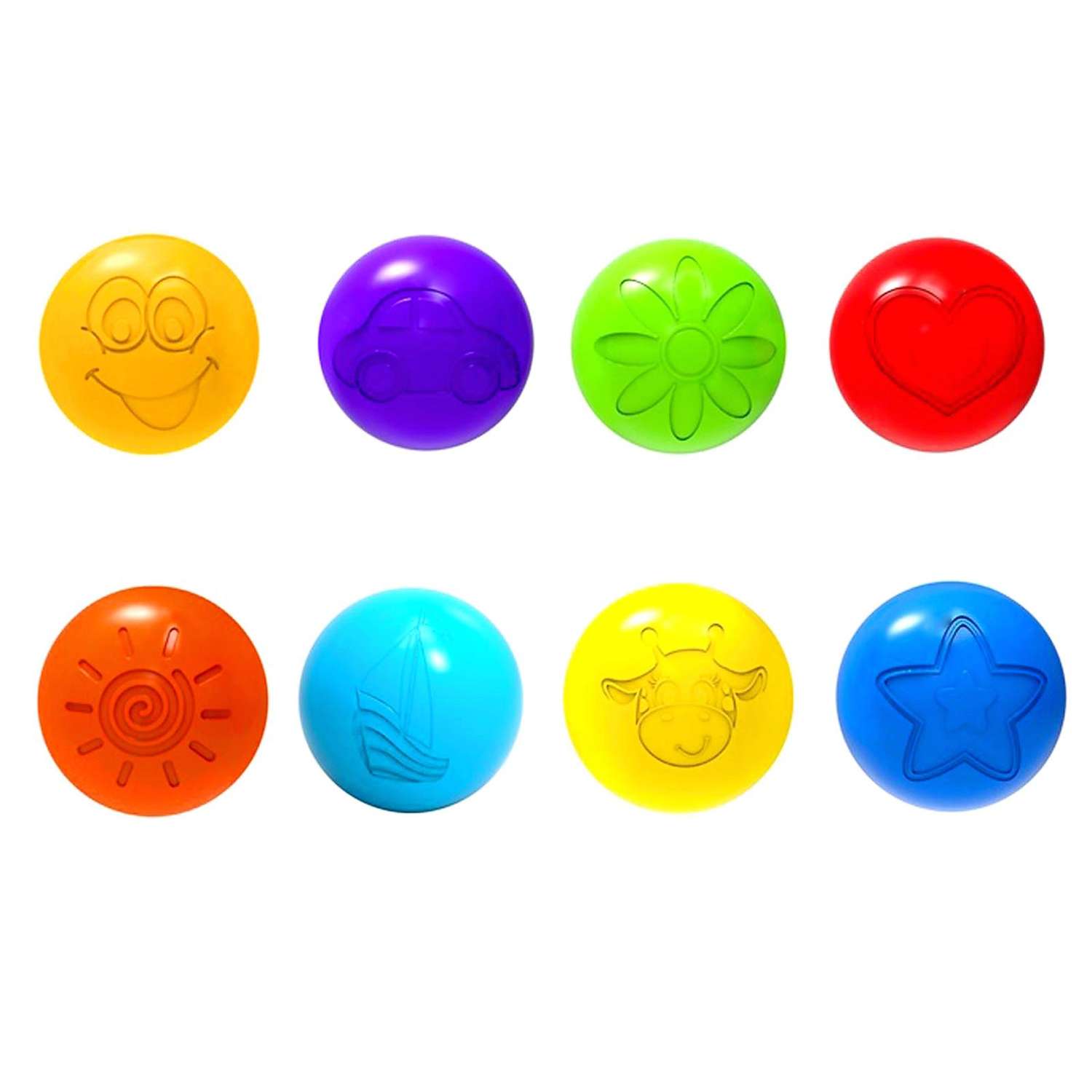 Шарики для сухого бассейна Соломон с рисунком диаметр шара 7 5 см набор 210 штук разноцветные - фото 10