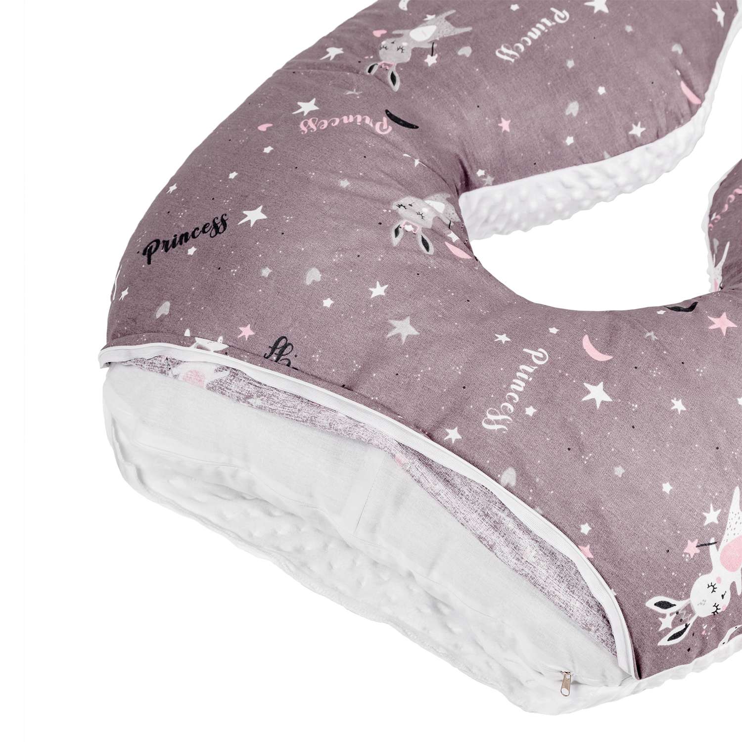 Подушка для беременных AmaroBaby анатомическая 340х72 см Princess серая - фото 5