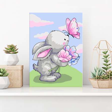 Картина по номерам Hobby Paint на картоне 15х21 см Кролик Снежок