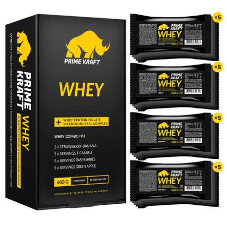 Протеин сывороточный Prime Kraft Whey combo №3 30г*20шт